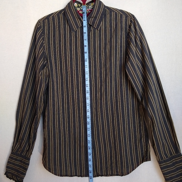 7 For All Mankind Pinstripe Button Up Shirt - Picture 3 of 7
